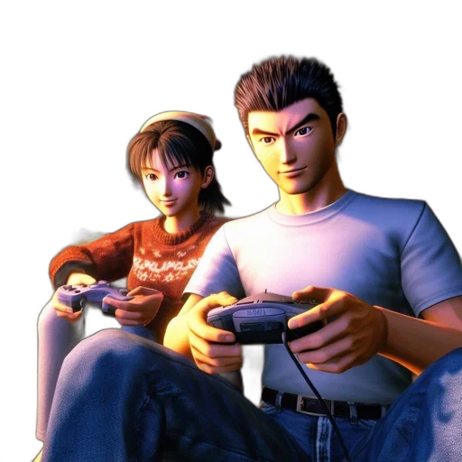 concept art, 3d render, two, players transparent PNG cut-out