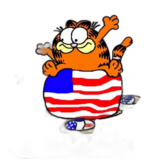cartoon, concept art, garfield, animated transparent PNG cut-out