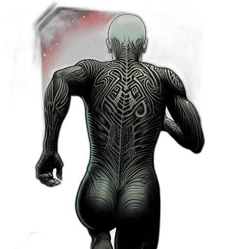 robot, creature, concept art, cyberpunk transparent PNG cut-out