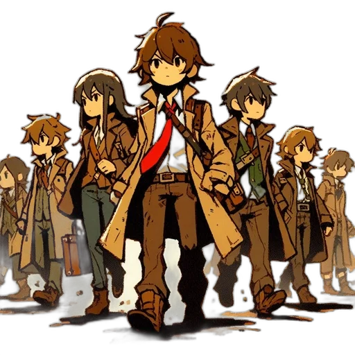 staff, jacket, concept art, pixel art transparent PNG cut-out
