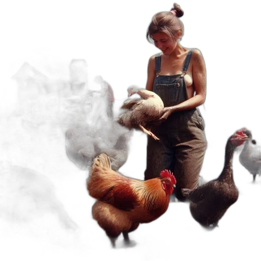 animal, photorealistic, concept art, woman transparent PNG cut-out