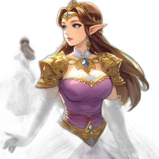 dress, crown, staff, face transparent PNG cut-out