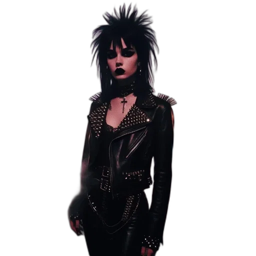 jacket, hair, creature, dress transparent PNG cut-out