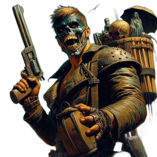 weapon, robot, mask, face transparent PNG cut-out