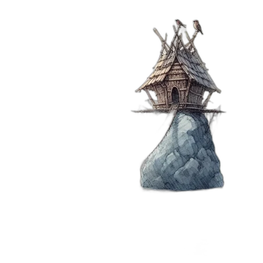 building, dragon, hat, weapon transparent PNG cut-out