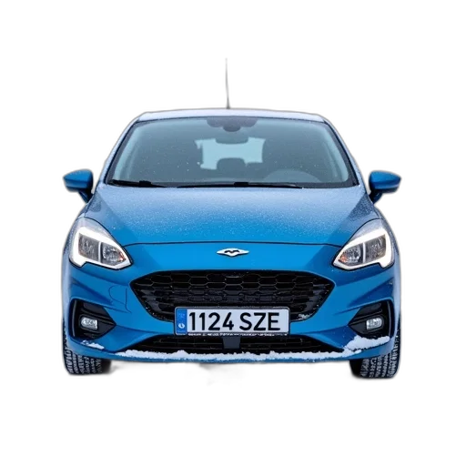 car, 3d render, blue, hatchback transparent PNG cut-out