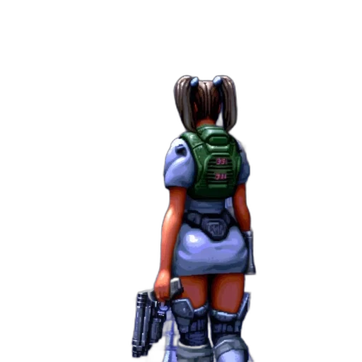 robot, weapon, jacket, staff transparent PNG cut-out