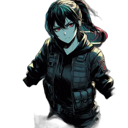 jacket, weapon, face, mask transparent PNG cut-out