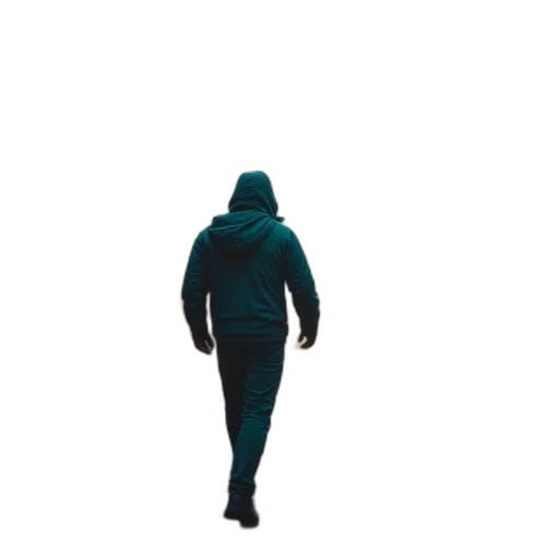 jacket, creature, robot, staff transparent PNG cut-out
