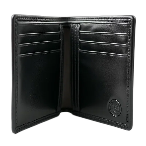 black, leather, wallet, card transparent PNG cut-out