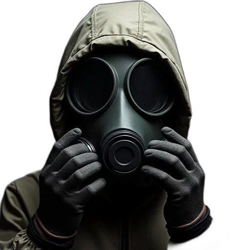 mask, jacket, face, gas transparent PNG cut-out