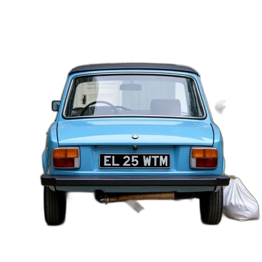 car, photorealistic, 3d render, blue transparent PNG cut-out