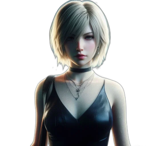 face, dress, concept art, comic book art transparent PNG cut-out