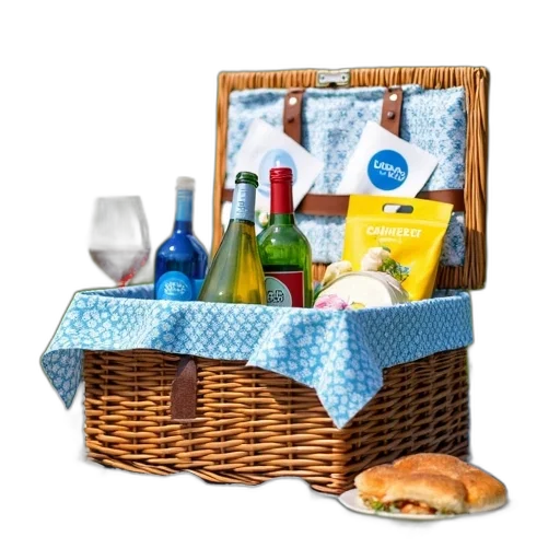 furniture, food, picnic, basket transparent PNG cut-out