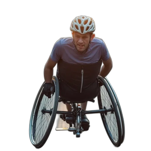 robot, photorealistic, 3d render, wheelchair transparent PNG cut-out