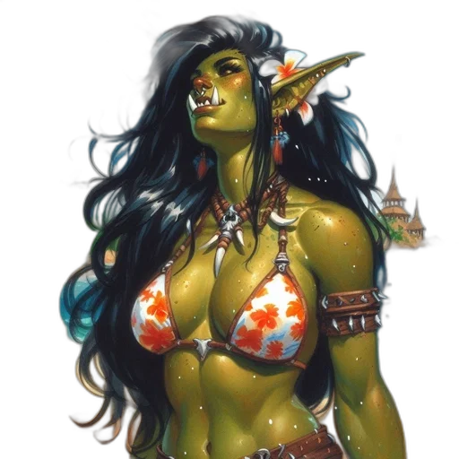 fantasy art, concept art, comic book art, watercolor transparent PNG cut-out