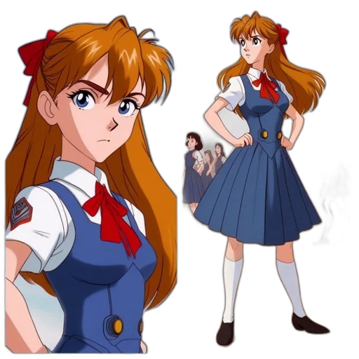 dress, staff, anime, concept art transparent PNG cut-out