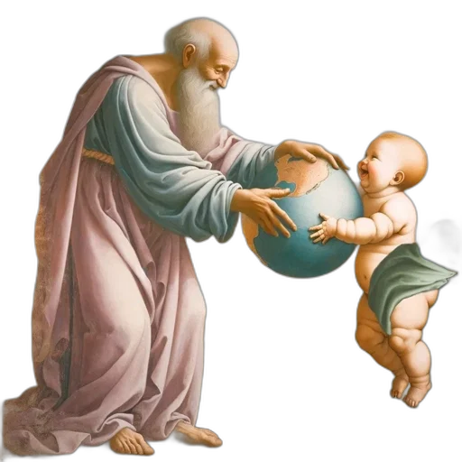 photorealistic, concept art, oil painting, elderly transparent PNG cut-out