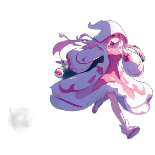 dress, staff, weapon, creature transparent PNG cut-out