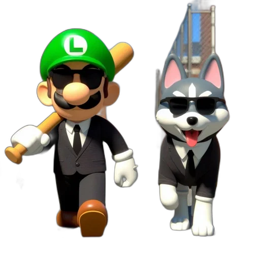 staff, hat, animal, 3d render transparent PNG cut-out