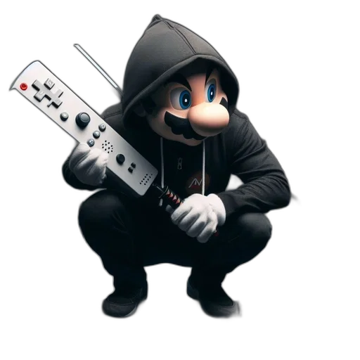 staff, weapon, jacket, robot transparent PNG cut-out