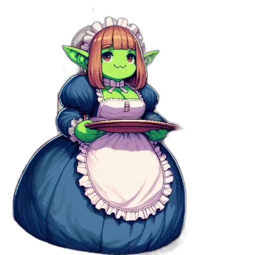 staff, dress, crown, creature transparent PNG cut-out