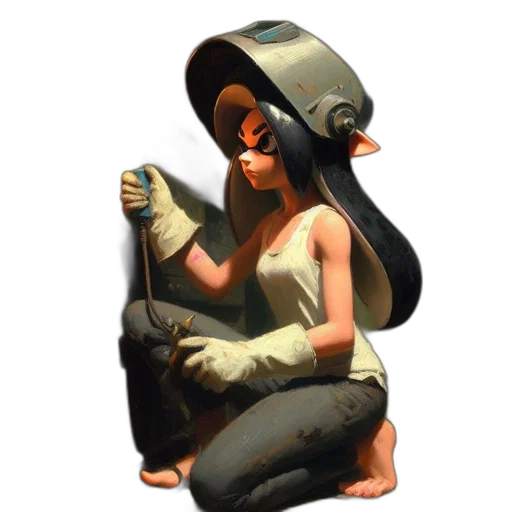 hat, weapon, creature, robot transparent PNG cut-out