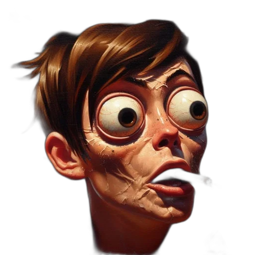 face, mask, creature, staff transparent PNG cut-out
