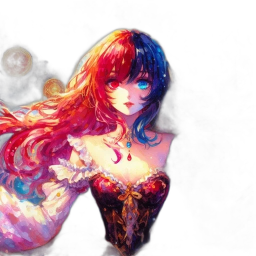 dress, fantasy art, watercolor, concept art transparent PNG cut-out