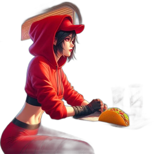 food, hat, jacket, weapon transparent PNG cut-out