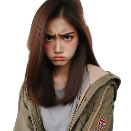 jacket, face, staff, photorealistic transparent PNG cut-out