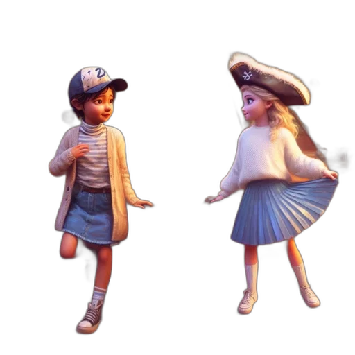 hat, dress, jacket, 3d render transparent PNG cut-out