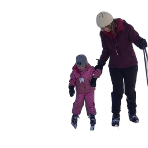 snow, two, adults, winter transparent PNG cut-out