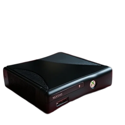 3d render, black, xbox, 360 transparent PNG cut-out
