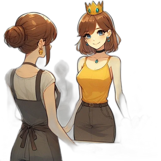 crown, dress, staff, jewelry transparent PNG cut-out