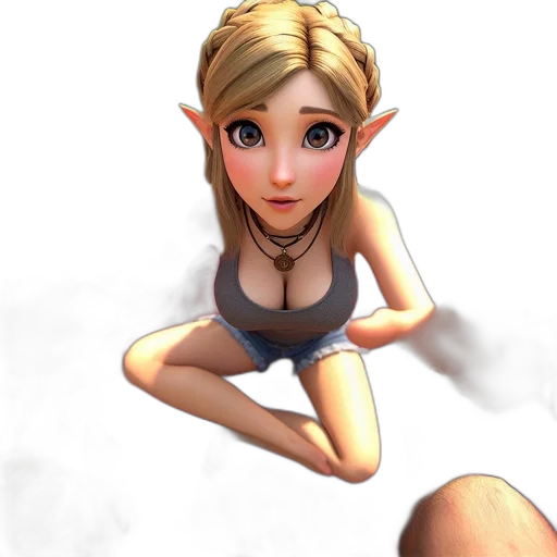 dress, face, staff, robot transparent PNG cut-out