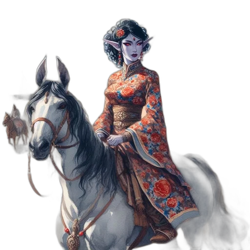 dress, crown, staff, dragon transparent PNG cut-out