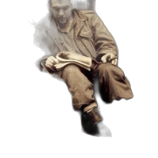 jacket, staff, face, creature transparent PNG cut-out