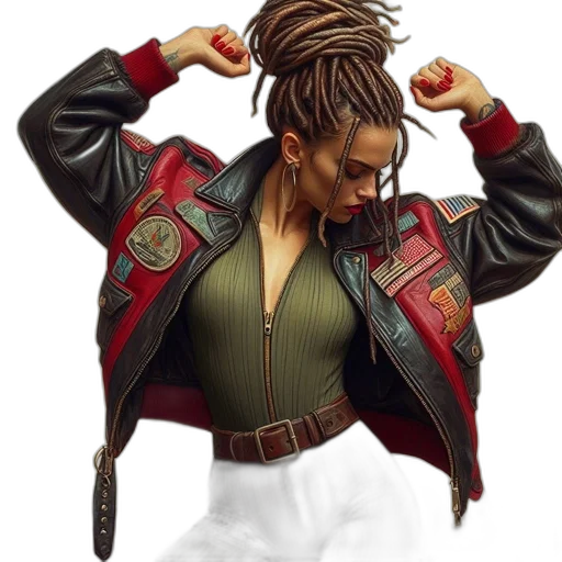 jacket, concept art, comic book art, photorealistic transparent PNG cut-out