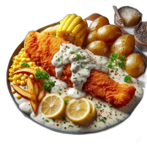 food, photorealistic, 3d render, enticing transparent PNG cut-out