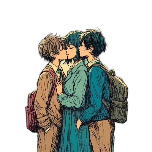 watercolor, anime, comic book art, concept art transparent PNG cut-out