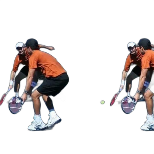3d render, two, men, playing transparent PNG cut-out