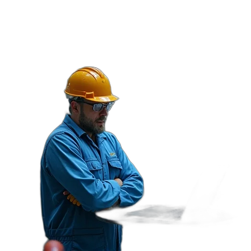 staff, robot, hat, jacket transparent PNG cut-out
