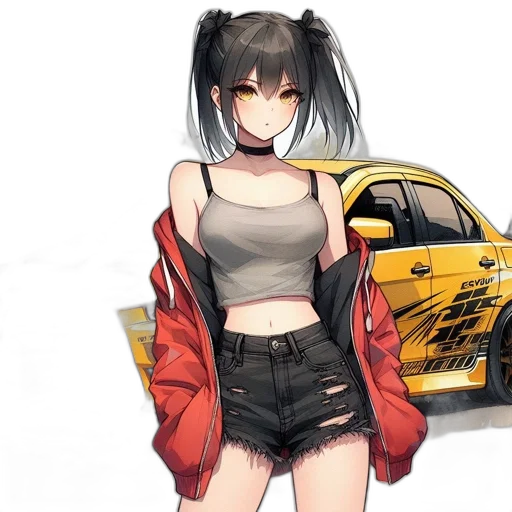 car, jacket, dress, weapon transparent PNG cut-out