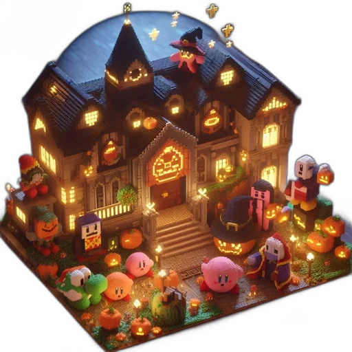 concept art, pixel art, 3d render, fantasy art transparent PNG cut-out