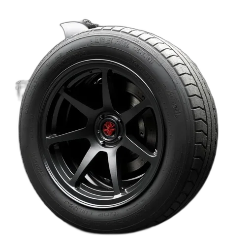 car, 3d render, rear, wheel transparent PNG cut-out