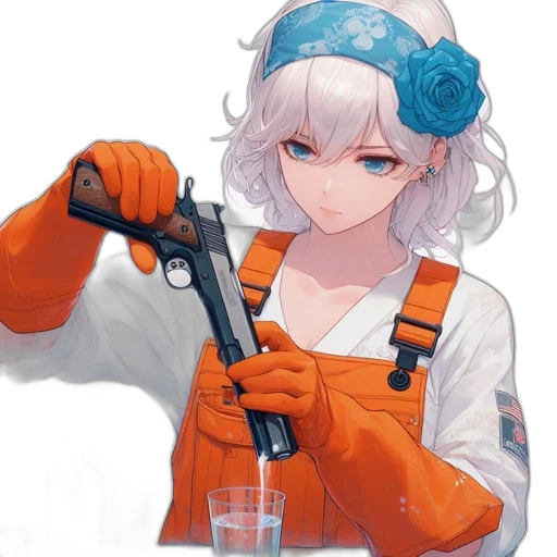 weapon, staff, robot, jacket transparent PNG cut-out