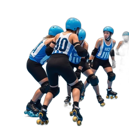 group, roller, derby, players transparent PNG cut-out