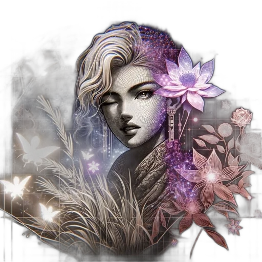 flower, crown, jewelry, staff transparent PNG cut-out