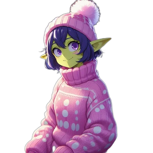 hat, creature, staff, jacket transparent PNG cut-out